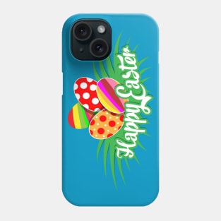 Happy Easter With Colorful Eggs Phone Case