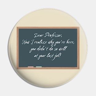 Dear Professor Pin