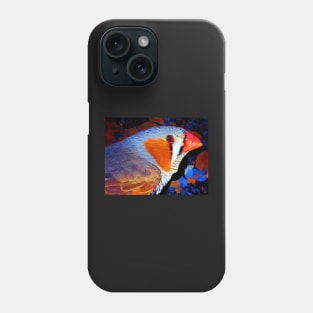 Zebra Finch Painted Phone Case