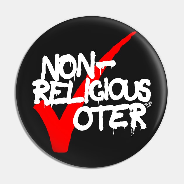 Non-Religious Voter by Tai's Tees Pin by TaizTeez