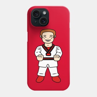 Funny taekwondo boy Phone Case