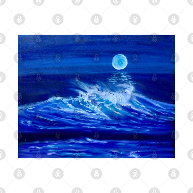 Moonlit Wave by jennyleeandjim