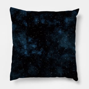 Blue Space Nebula Pillow