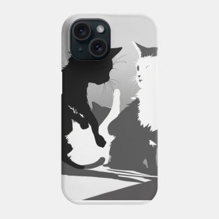 Kittens Shadow Silhouette Anime Style Collection No. 45 Phone Case