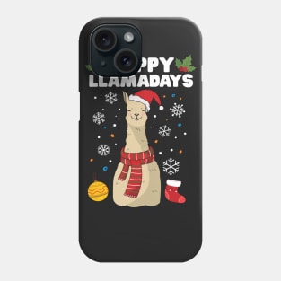 Happy Llamadays Festive llama Phone Case