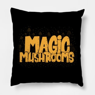 Magic Mushrooms - Psilocybin - Psychedelic Art Pillow