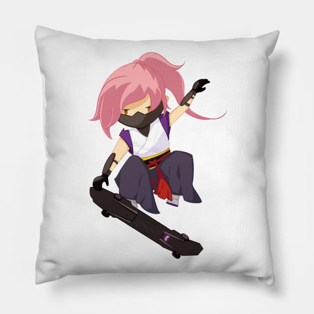 Cherry Blossom Sk8 Pillow by KarenR