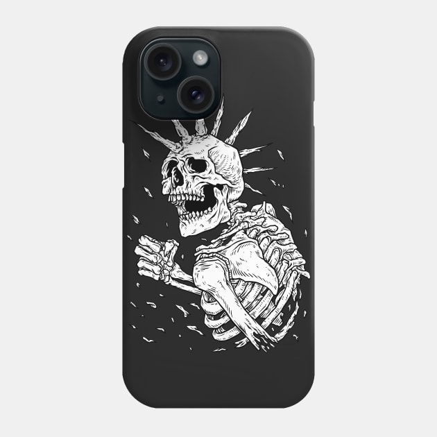 skull punk Phone Case by takee912