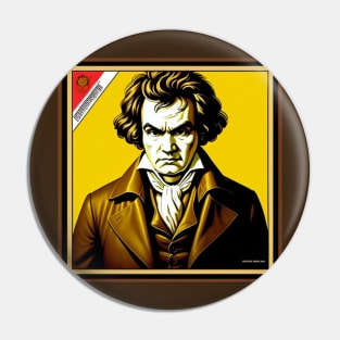 Beethoven Vinyl Record Album Cover II Pin