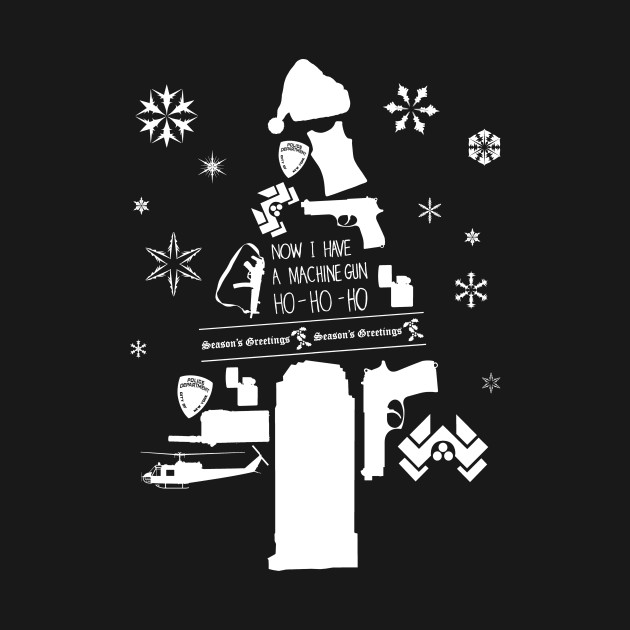 Die Hard Christmas Tree Silhouette - Die Hard - T-Shirt