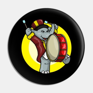 Elephant as Musician with Drum Pin