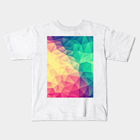 Color bomb! Abstract Polygon Multi Color Cubism Low Poly Triangle ...