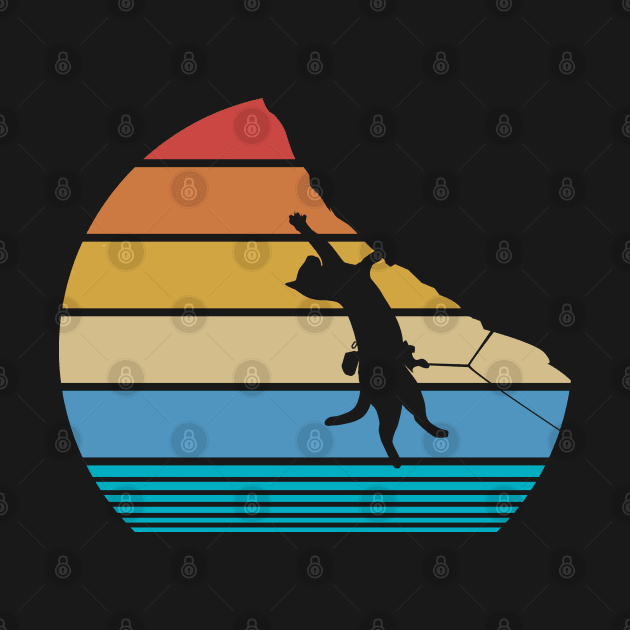 Retro Cat Climbing Meowtain Vintage Rock Climber by Blink_Imprints10