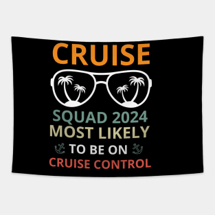 On Cruise Control Squad family vacation cruise Ship travel Tapestry