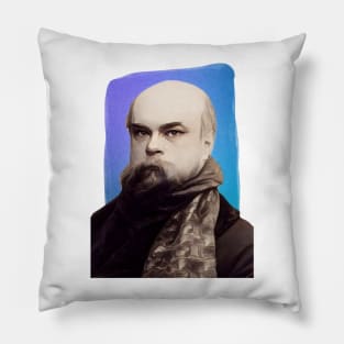 French Poet Paul Verlaine illustration Pillow