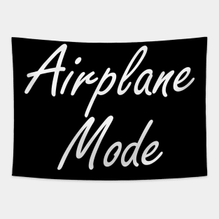 Airplane Mode White Design Tapestry