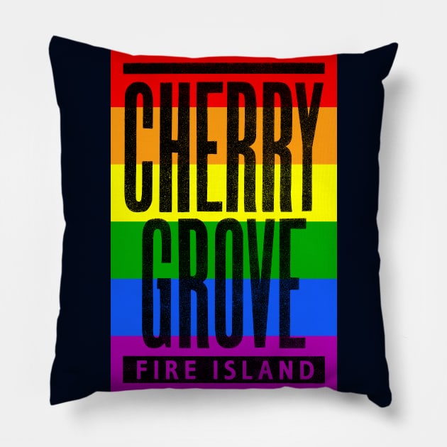 Cherry Grove Rainbow Pillow by MatchbookGraphics