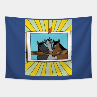 Horses Rider Pony Girl Tapestry