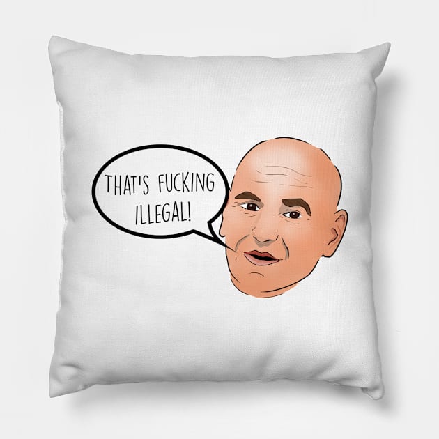 Article 13 - Dana White: "That's Fucking Illegal" Pillow by Barnyardy
