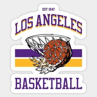 Los Angeles Lakers Hoop Tee - Vintage White - Throwback