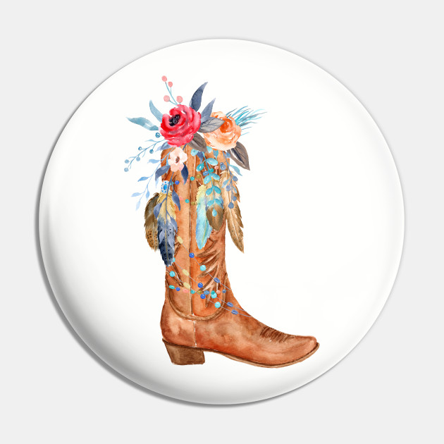 cowboy boots flowers