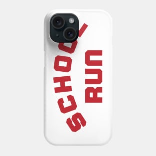 School Run. Back To School Design For Parents. Red Phone Case