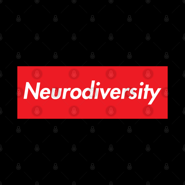 Simple Neurodiversity On Red Background by mia_me
