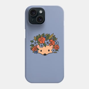 Hedgehog with flowers Phone Case