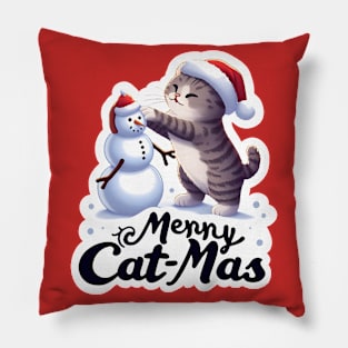 Merry Cat-Mas Pillow