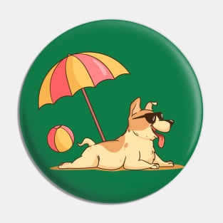 Pool Dog Party Pin