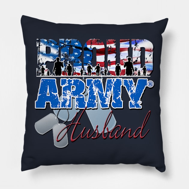 Proud Army Husband U.S. Military Pillow by Just Another Shirt