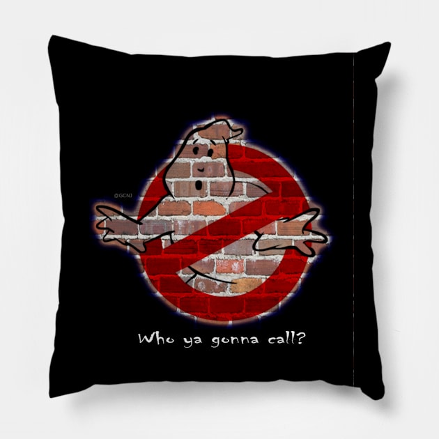 GCNJ brick city Pillow by GCNJ- Ghostbusters New Jersey