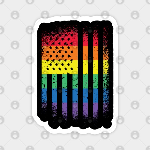 Usa LGBTQ Pride Magnet by MajorCompany