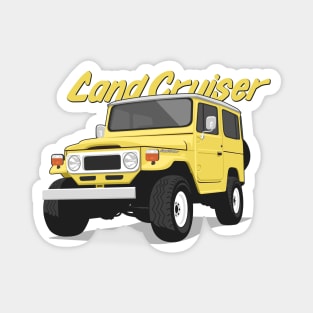 Land cruiser fj40 hardtop off road yellow Magnet