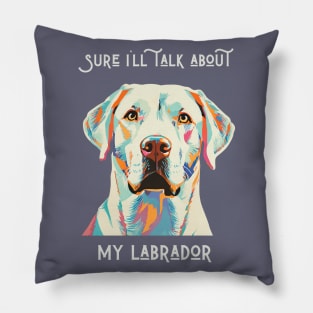 Retro Labrador Retriever graphic Pillow