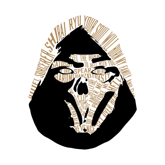 Scorpion text portrait by Jawes