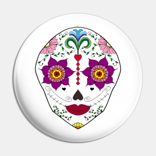 Mexican Sugar Skull Pin