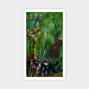 Deer in a Fantasy Forest Magnet