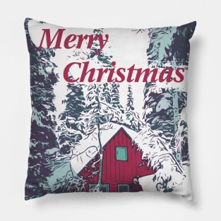 Fasbytes Xmas, Merry  Christmas Typography Snow Pillow