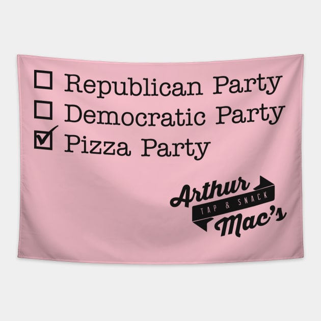 Double Sided Pizza Party Tapestry by ArthurMacs