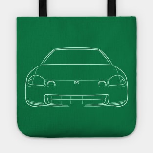 front/profile - 1995 Honda Del Sol - stencil, white Tote