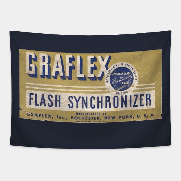 Vintage Graflex Sticker Tapestry by DarkLyte