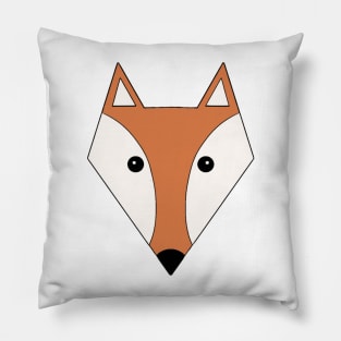 Cute red fox face Pillow