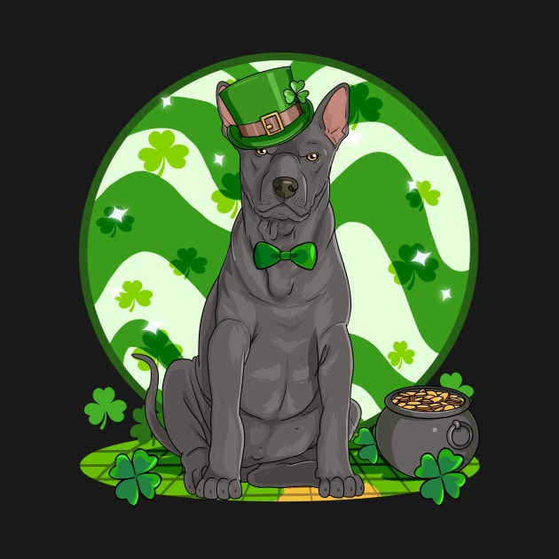 Thai Ridgeback Dog St Patricks Day Irish Leprechaun by Noseking