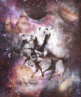 Epic Outer Space Horse Magnet