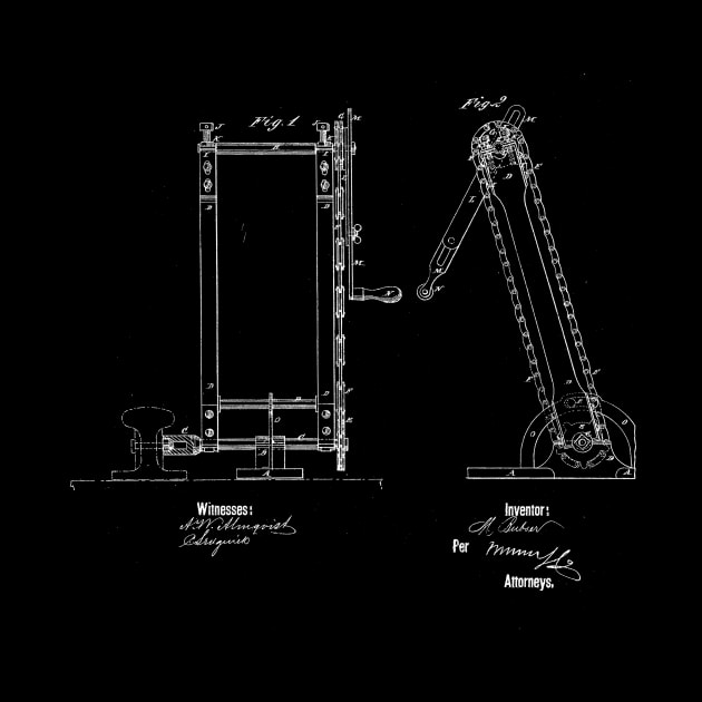 Wrenches Vintage Patent Drawing by TheYoungDesigns