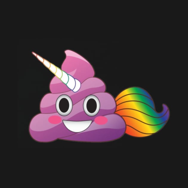 Cute Magical Unicorn Poop with Rainbow Tail by Nulian Sanchez