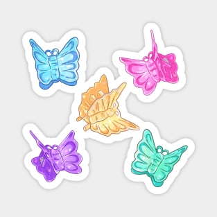 90s Nostalgia Series: butterfly clips Magnet