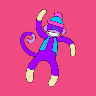 Purple Sock Monkey T-Shirt