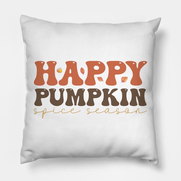 Happy pumpkin spice season Design Pillow by kuallidesigns